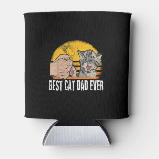 Bester Cat Vater je | Funny Cat Daddy Father Gift Dosenkühler (Vorderseite)