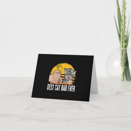 Bester Cat Vater je | Funny Cat Daddy Father Gift Karte (Vorderseite)