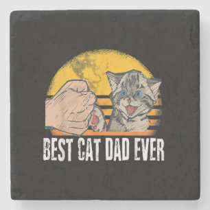 Bester Cat Vater je Funny Cat Daddy Father Gift Steinuntersetzer