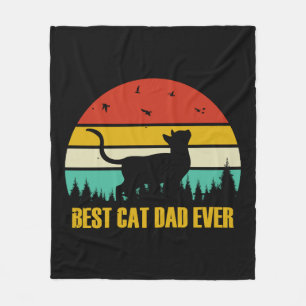 Bester Cat Vater je Geschenk Fleecedecke