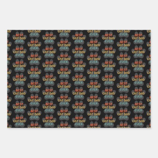 Bester Cat Vater je Geschenkpapier Set (Vorderseite 2)