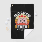 Bester Cat Vater je Golfhandtuch (Insitu)