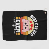 Bester Cat Vater je Golfhandtuch (Horizontal)