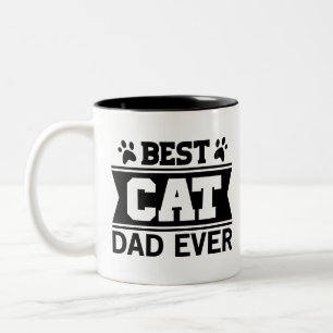 Bester Cat Vater je individuelles Cat Foto Zweifarbige Tasse