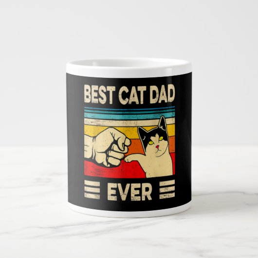 Bester Cat Vater je Jumbo-Kaffee-Tasse Jumbo-Tasse (Vorderseite)