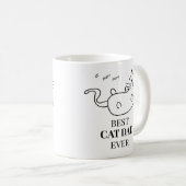 Bester Cat Vater je Kaffee Tasse (VorderseiteRechts)