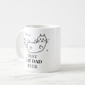 Bester Cat Vater je Kaffee Tasse (Vorderseite Links)