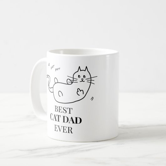 Bester Cat Vater je Kaffee Tasse (Vorderseite Links)