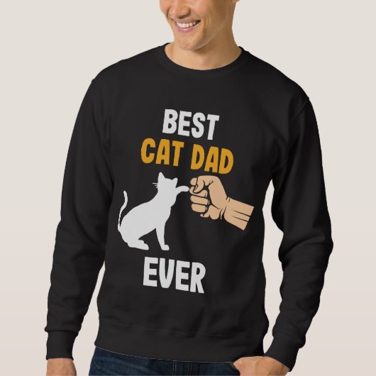 Bester Cat Vater je Kitten Eltern Tiervater Sweatshirt (Vorderseite)