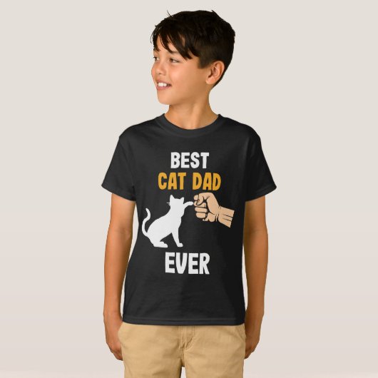 Bester Cat Vater je Kitten Eltern Tiervater T-Shirt (Vorne ganz)
