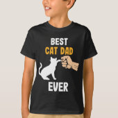 Bester Cat Vater je Kitten Eltern Tiervater T-Shirt (Vorderseite)