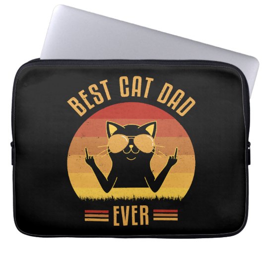 Bester Cat Vater je Laptopschutzhülle (Vorderseite)