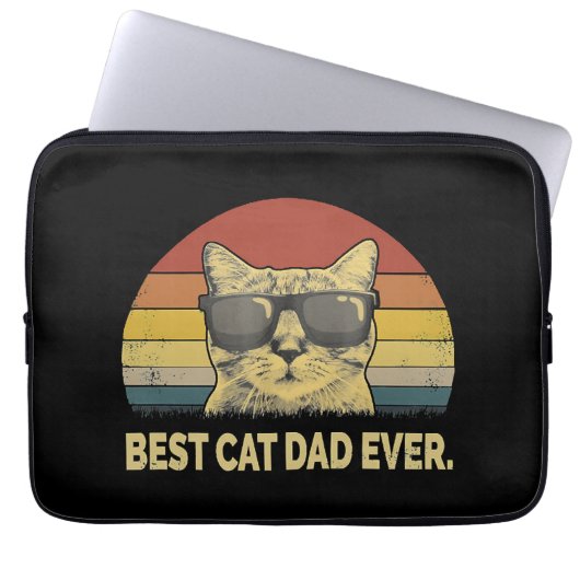 Bester Cat Vater je Laptopschutzhülle (Vorderseite)