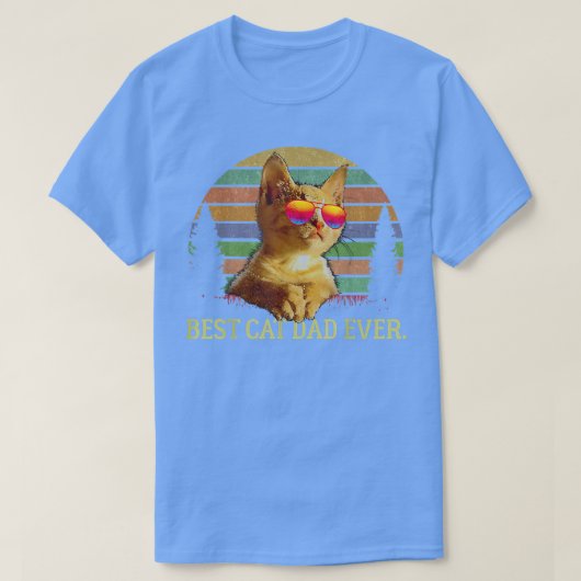 Bester Cat Vater je lustige Retro Kitte mit Coolem T-Shirt (Design vorne)