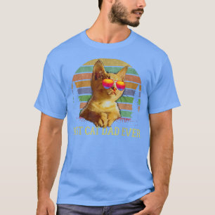 Bester Cat Vater je lustige Retro Kitte mit Coolem T-Shirt