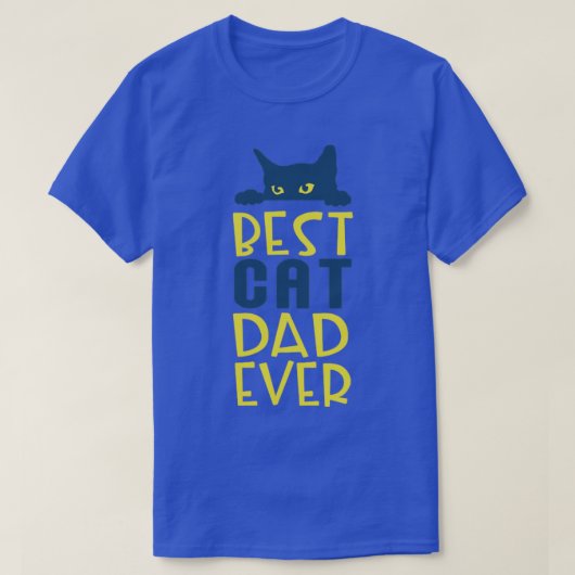 Bester Cat Vater je mit Cat Peeking T-Shirt (Design vorne)