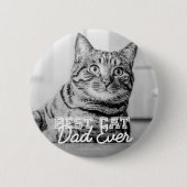 Bester Cat Vater je Modernes, benutzerdefiniertes Button (Vorderseite)