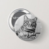 Bester Cat Vater je Modernes, benutzerdefiniertes Button (Vorne & Hinten)