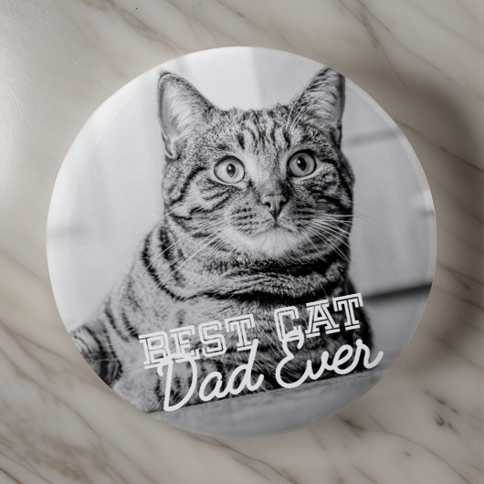Bester Cat Vater je Modernes, benutzerdefiniertes Button