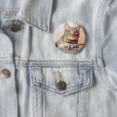 Bester Cat Vater je Modernes, benutzerdefiniertes  Button (Beispiel)