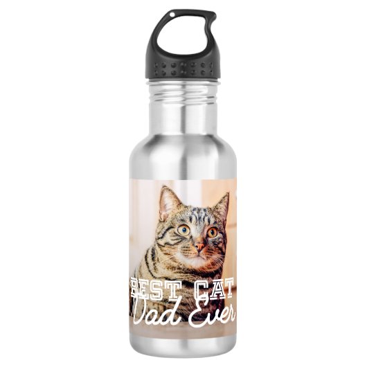 Bester Cat Vater je Modernes, benutzerdefiniertes Edelstahlflasche (Vorderseite)