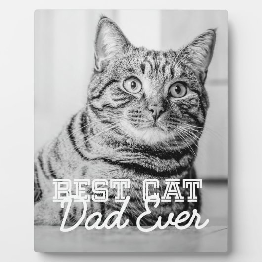 Bester Cat Vater je Modernes, benutzerdefiniertes  Fotoplatte (Vorderseite)