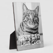 Bester Cat Vater je Modernes, benutzerdefiniertes  Fotoplatte (Seite)
