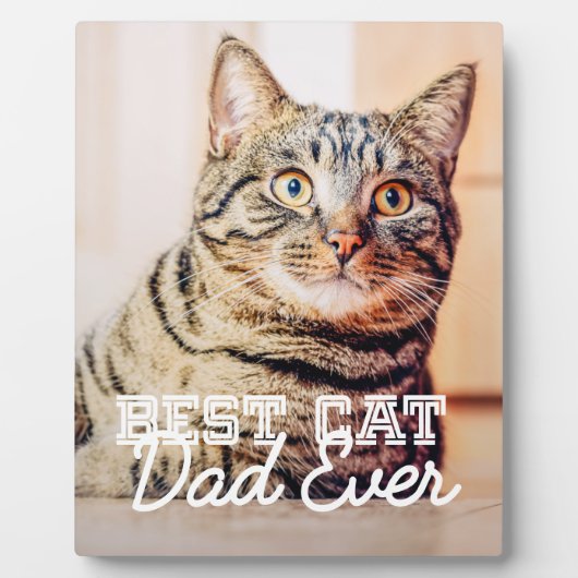 Bester Cat Vater je Modernes, benutzerdefiniertes Fotoplatte (Vorderseite)