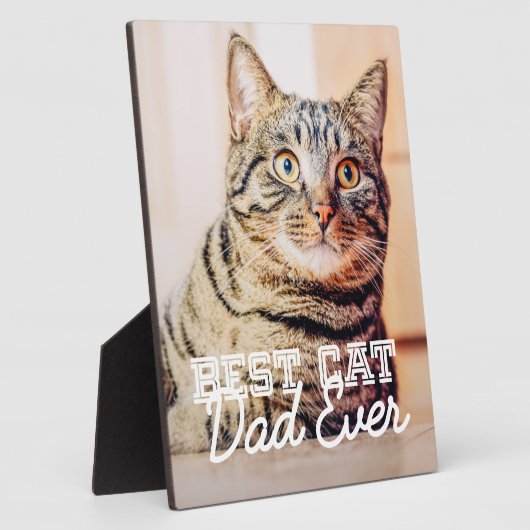 Bester Cat Vater je Modernes, benutzerdefiniertes Fotoplatte (Seite)