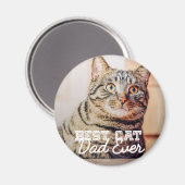 Bester Cat Vater je Modernes, benutzerdefiniertes  Magnet (Vorderseite/Rückseite)