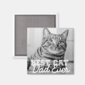 Bester Cat Vater je Modernes, benutzerdefiniertes Magnet (Vorderseite/Rückseite)
