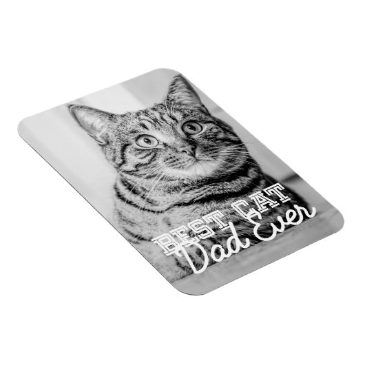 Bester Cat Vater je Modernes, benutzerdefiniertes  Magnet (Rechte Seite)