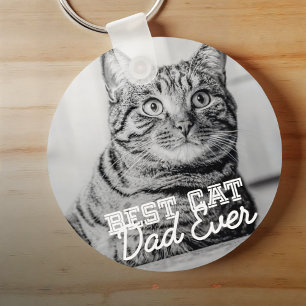 Bester Cat Vater je Modernes, benutzerdefiniertes  Schlüsselanhänger