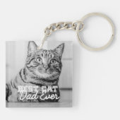 Bester Cat Vater je Modernes, benutzerdefiniertes Schlüsselanhänger (Rückseite)