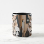 Bester Cat Vater je Modernes, benutzerdefiniertes  Tasse (Zentrum)