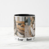 Bester Cat Vater je Modernes, benutzerdefiniertes  Tasse (Zentrum)