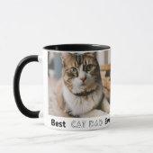 Bester Cat Vater je Modernes, benutzerdefiniertes  Tasse (Links)