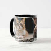 Bester Cat Vater je Modernes, benutzerdefiniertes  Tasse (Vorderseite Links)