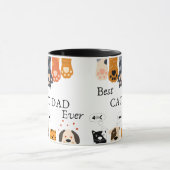 Bester Cat Vater je Modernes, benutzerdefiniertes Tasse (Zentrum)