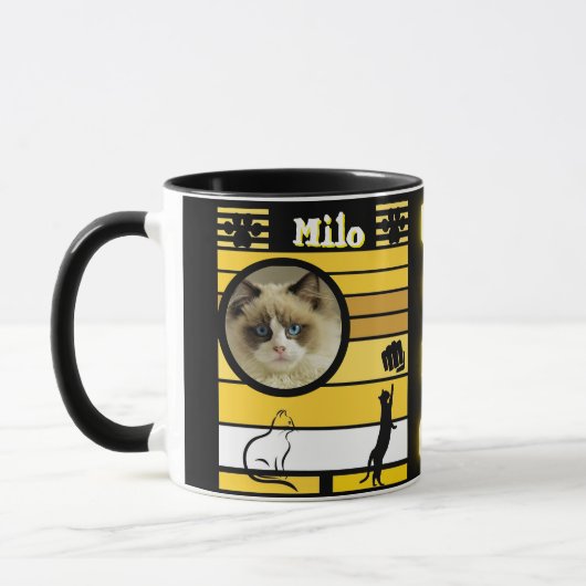 Bester Cat Vater je Modernes, benutzerdefiniertes Tasse (Links)