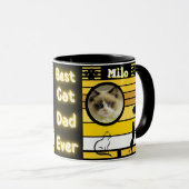 Bester Cat Vater je Modernes, benutzerdefiniertes Tasse (VorderseiteRechts)