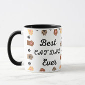 Bester Cat Vater je Modernes, benutzerdefiniertes Tasse (Links)