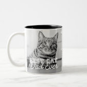 Bester Cat Vater je Modernes, benutzerdefiniertes Zweifarbige Tasse (Links)