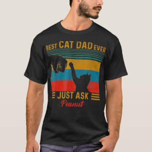 Bester Cat Vater je nur Gefragt Peanut Funny Cat H T-Shirt