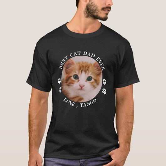 Bester Cat Vater je Paw druckt kundenspezifisches T-Shirt (Vorderseite)