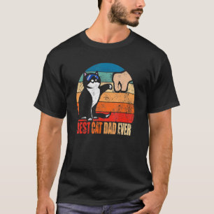 Bester Cat Vater je Paw Faust Bump VT Day T-Shirt