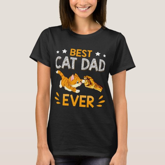 Bester Cat Vater je Paw Faustschlag für Männer T-Shirt (Vorderseite)
