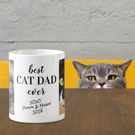 Bester Cat Vater je Personalisierte Fotos Kaffeetasse