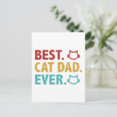 Bester Cat Vater je Postkarte (Stehend Vorderseite)