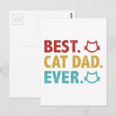 Bester Cat Vater je Postkarte (Vorne/Hinten)